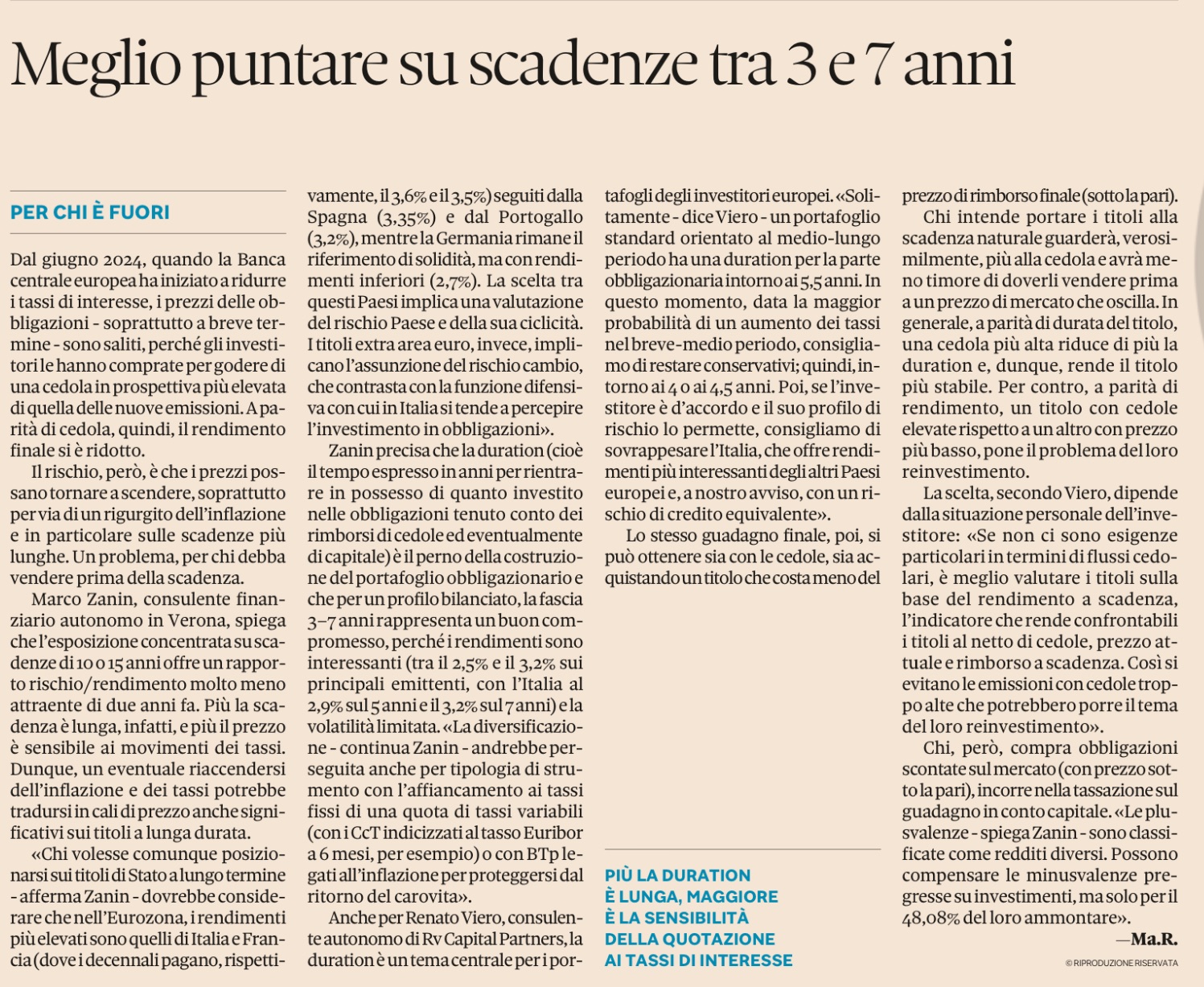 Sole 24 ore Titoli di stato